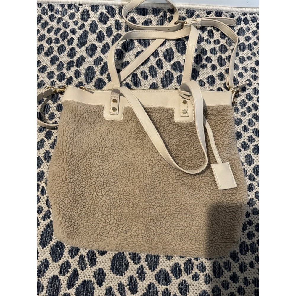 Mali And Lili Hazel High Pile Fleece Tote Bag Small Mark On Bottom